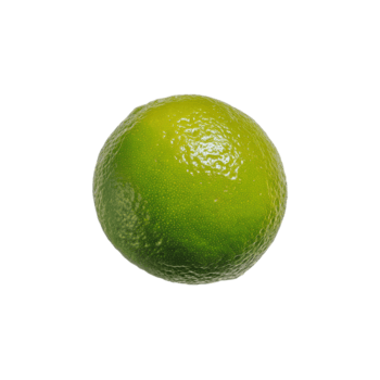 un soltero verde Lima aislado en transparente fondo, demostración sus con baches textura y vibrante color png