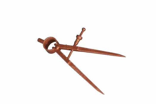 Compass tool used for drafting and measuring in technical drawing and geometry classes photo