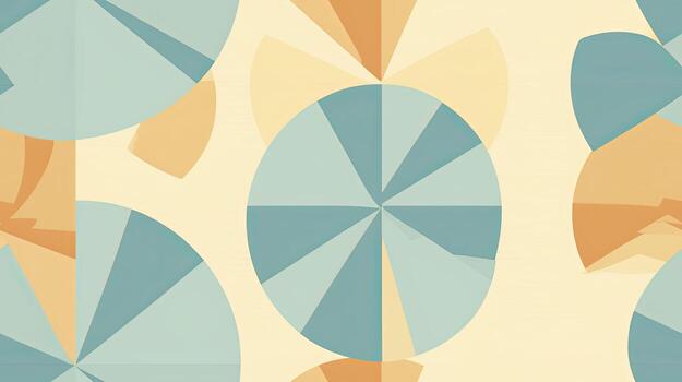 A pattern of circles in blue, orange and yellow photo