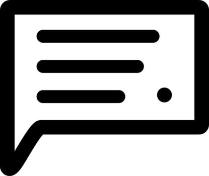 simple comment icon chat bubble message communication minimal design vector