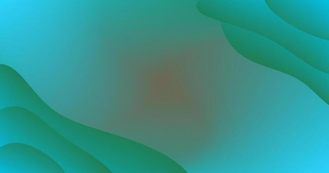 Green Blue Gradient Background with Fluid Layer color lines Different shades and thickness Abstract pattern vector