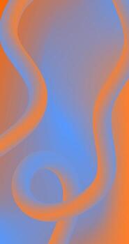 Abstract background with Fluid Lines in shades of blue and orange Gradient Design vector