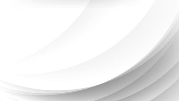 white abstract background with curved, layered elements vector