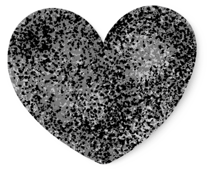Black glitter heart sticker png