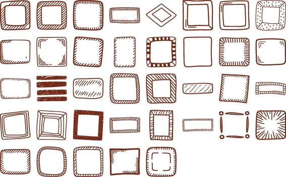Add a touch of handmade flair to your design with these charming doodle frames vector