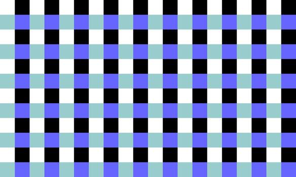 Abstract grid pattern with intersecting black, white, and blue stripes forming a layered checkerboard effect, ideal for modern design, visual depth, and creative layouts. vector