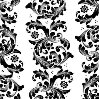 damask seamless pattern element vector