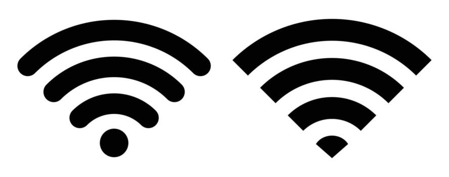 Wifi icono señal línea vector