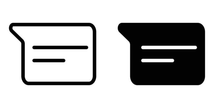 message bubble icon set vector