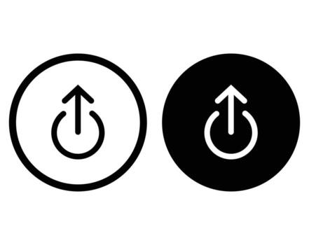 power button circle icon set vector
