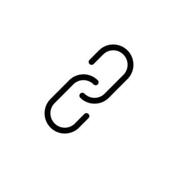 Modern Line Link Outline Icon for Web, Share, and Network Dashboard vector