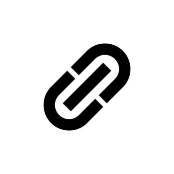 Modern Solid Link Glyph Icon for Connect, Chain, and Navigation Tools vector