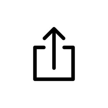 Line Share Icon Thin Outline Send Symbol for Social Media and Digital Interface vector