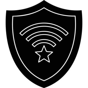 seguro Wifi proteger icono estrella clasificación proteccion seguridad Internet red vector