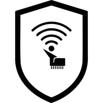 seguro Wifi red proteger icono seguridad proteccion Internet inalámbrico vector