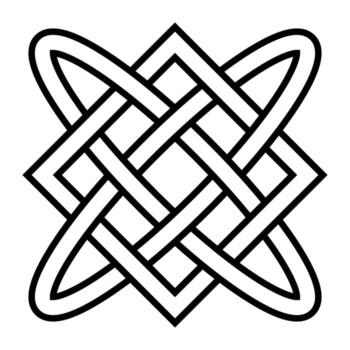 céltico nudo modelo con entretejido bucles y geométrico simetría vector