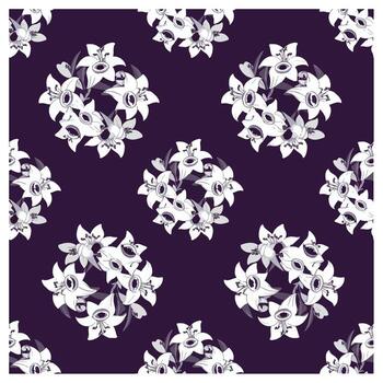 Mysterious seamless halloween pattern with mystical spirit. A spooky background with a festive design on a dark background. Editable vector