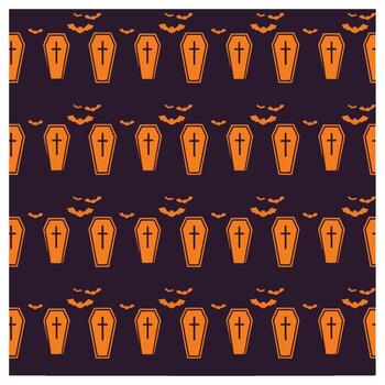 A creepy bat pattern on a spooky background. This seamless halloween texture is a festive design, mysterious clip art for an invitation. 32 vector