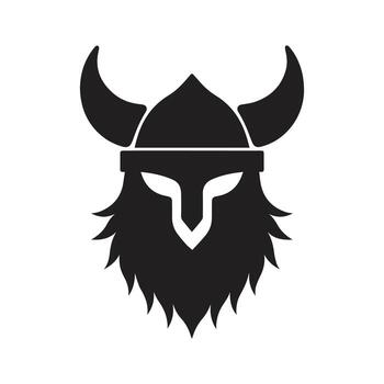Abstract Dual Viking Warrior Symbol Combining Man and Myth Design vector