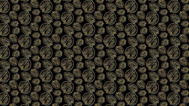 Dark Leaf Pattern Background With Repeating Botanical Motif For Fabric, Wallpaper, And Design Projects vector