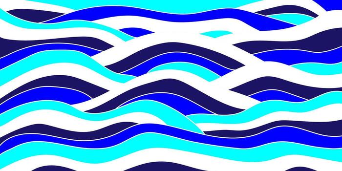 Abstract digital artwork featuring stylized wavy patterns in shades of blue and black, creating a sense of movement vector