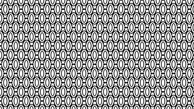 Abstract seamless monochrome pattern with intricate geometric oval shapes creating a visually engaging and modern repeating design. Ideal for contemporary backgrounds and graphic projects vector
