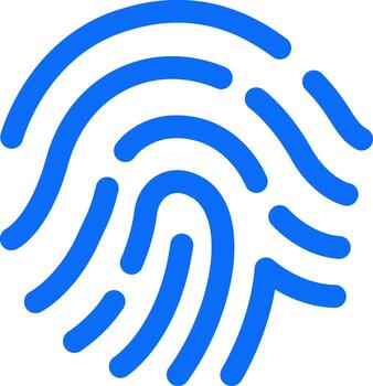 Fingerprint Authentication biometric technology icon vector