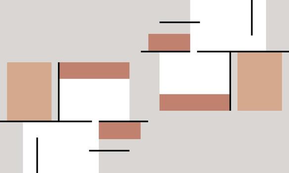 A series of geometric shapes in different colors vector