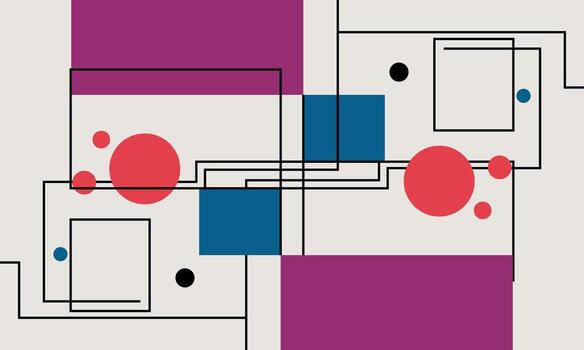 A graphic design with a square and rectangle vector