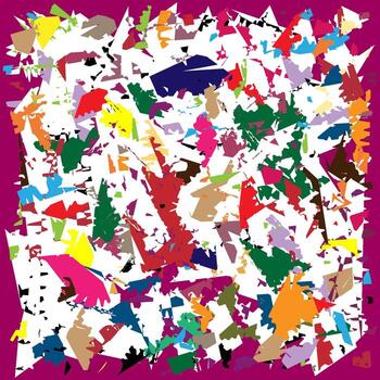 resumen antecedentes ilustración de dispersado de colores residuos de papel. vector