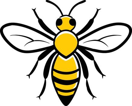 Bee Illustration A Simple and Elegant Design for Various Creative Projects vector
