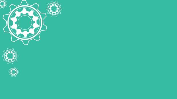 mínimo verde antecedentes con resumen blanco engranaje formas, ideal para tecnología, ingeniería, mecánico, industrial y innovación diseño proyectos en moderno creativo conceptos vector