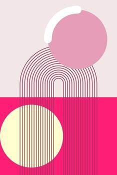 Retro Geometric Print with Clean Minimal Design vector