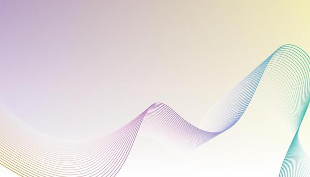 Soft Pastel Abstract Wave Background with Gradient Curves and Flowing Lines for Elegant Modern Style vector