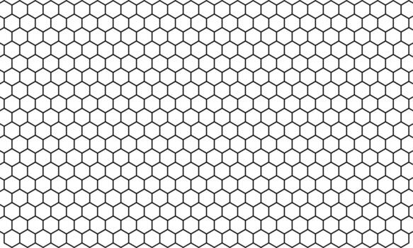 Hexagon pattern background with a seamless grid texture. vector