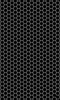 black Hexagon pattern background with a seamless grid texture. vector