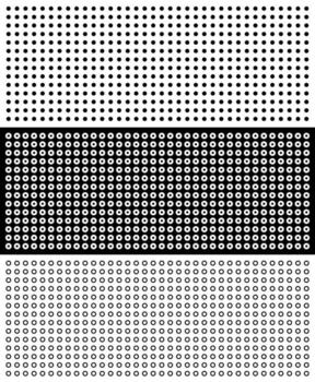 conjuntos sin costura negro y blanco polca punto fondo, parecido a cuadrícula papel o un blanco cuaderno hoja. vector