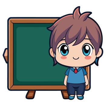 Unique Flat Design Empty Blackboard Element for Learning Graphic vector