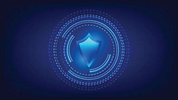 digital proteger en azul antecedentes. ciber seguridad y red cortafuegos vector
