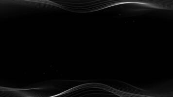 bianca linea griglia sfondo senza soluzione di continuità ciclo continuo. 4k 3d digitale onda animazione. futuristico astratto informatica e tecnologia sfondo. astratto telaio ciao nero sfondo. attività commerciale digitale presentazioni video