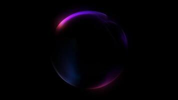 Abstract multicolored sphere with glowing gradient shapes in rotation. Futuristic 4K seamless loop with luminous design and smooth motion. video