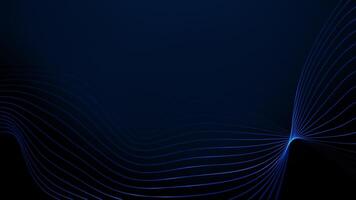 Blue Technology Wave Background Seamless Loop. 4K Motion Graphic of Digital Particle Flow, Futuristic Light Effects, Abstract Animation for Corporate Presentations, Graphic wawe blue video