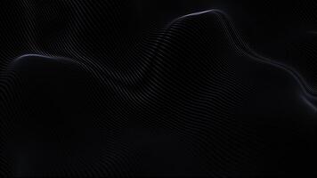 Black and white abstract wavy and curvy lines pattern seamless loop copy space background animation. Slow motion. video