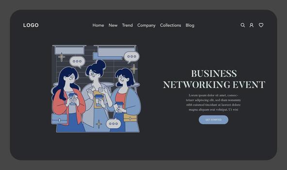 Women networking at business event vector