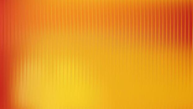 Orange gradient glass effect background. Abstract ribbed plastic texture with color stripe line. Corrugated panel on stained bg. Fluted acrylic design with blur and heat temperature reflection. vector