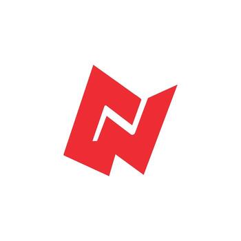 Abstract red logo design isolated on white background for company design vector