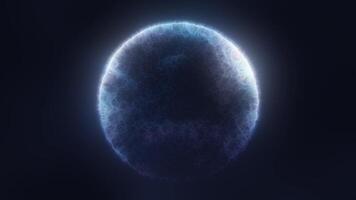 mystisk lysande sfär med invecklad inre mönster video