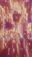 Futuristic abstract background of glowing geometric light circuits with radiant digital connections video