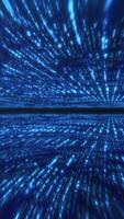 Abstract tunnel of glowing blue particles, creating a futuristic light speed effect with depth and symmetry video