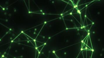 Abstract digital network with interconnected glowing nodes and lines video